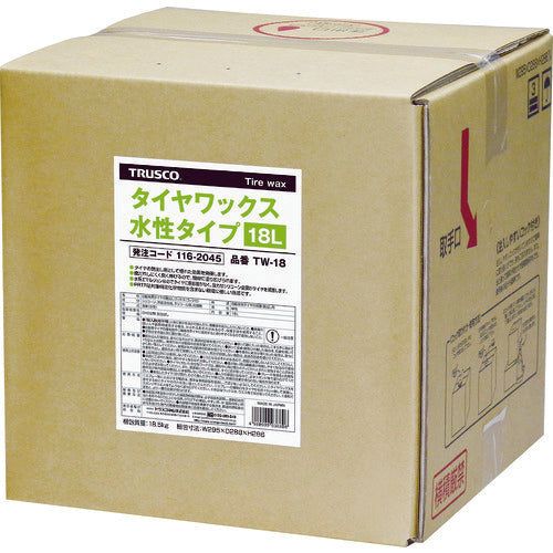 TRUSCO タイヤワックス 18L 水性タイプ TW-18 116-2045