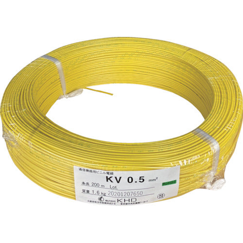 KHD KV0.5 黄 200m KV0.5SQ-03-200M 258-0639