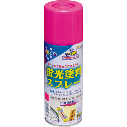 アサヒペン 蛍光塗料スプレー 300ML ピンク 507747 114-4440