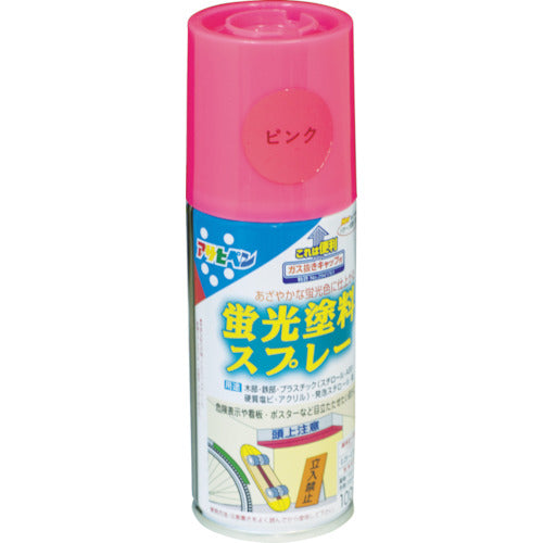 アサヒペン 蛍光塗料スプレー 100ML ピンク 507792 114-4445