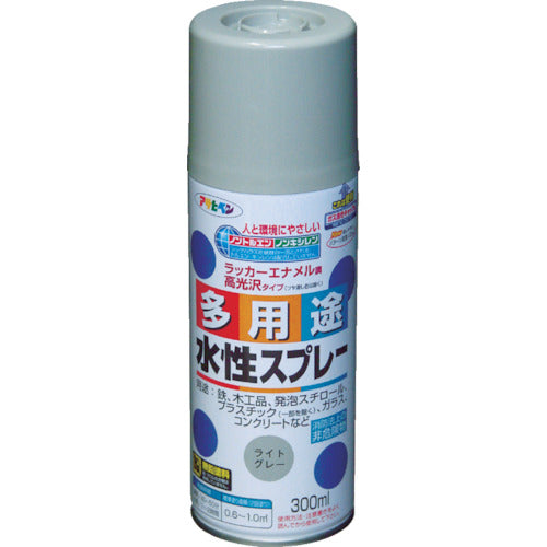 アサヒペン 水性多用途スプレー300ML ライトグレー 565020 445-0710