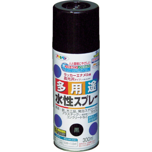 アサヒペン 水性多用途スプレー300ML 黒 565051 445-0728