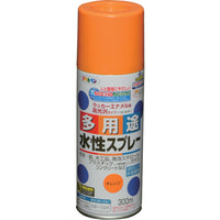 アサヒペン 水性多用途スプレー 300ML オレンジ 565075 792-5689