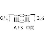 アネスト岩田 エアー用継手 中間 G1/4 AJ-3 283-6289