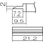 INMEDIAM】白光 こて先 スパチュラ 21.2 T12-1403 294-6378 – イン