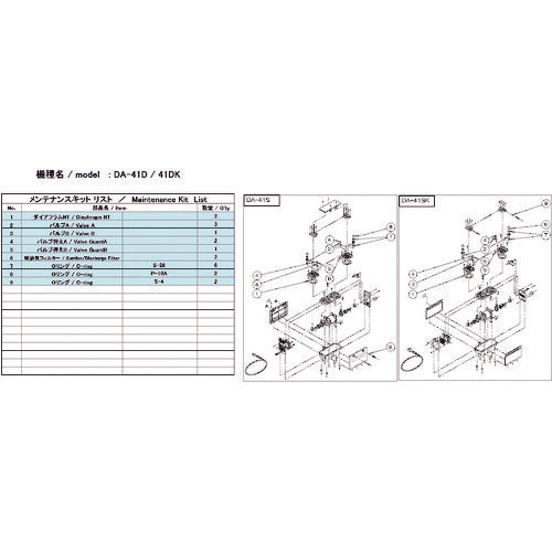 INMEDIAM】ULVAC DA-41D/41DK用メンテナンスキット DA-41D/41DK