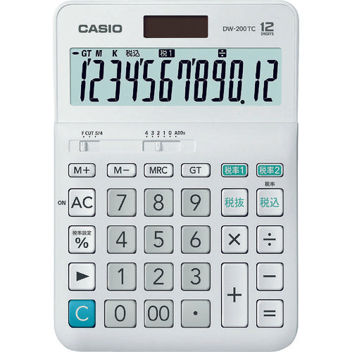 INMEDIAM】カシオ W税率電卓(デスクタイプ) DW-200TC-N 161-5405