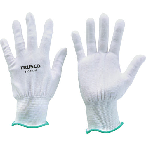 TRUSCO 超薄手 ノンコートインナー手袋 18ゲージ M TIG18-M 256-6730